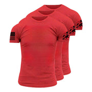 3 PACK BASIC RED SHIRTS