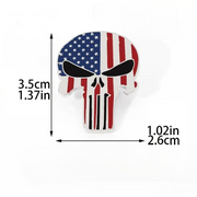 AMERICAN FLAG SKULL LAPEL