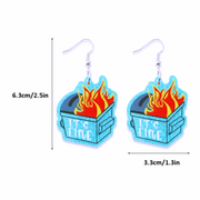 DUMPSTER FIRE STYLE EARRINGS