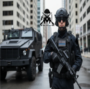 AMERICAN FLAG THIN BLUE LINE PATCH