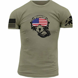 FIGHTER PILOT AMERICAN FLAG HELMET